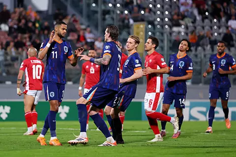 هولندا تسحق مالطا.. وانتصار تاريخي للنمسا أمام سان مارينو في تصفيات كأس العالم